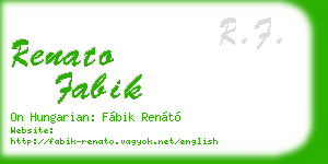 renato fabik business card